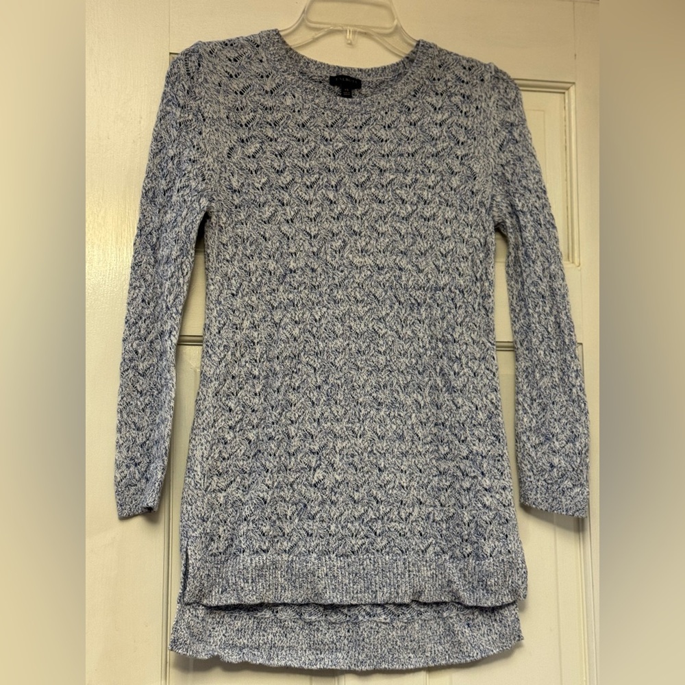 Talbots Textured Knit‎ Sweater in Heathered Blue